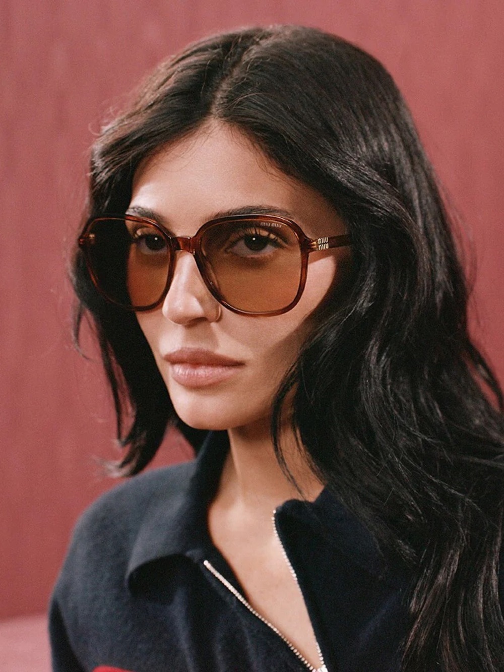Miu Miu Oversized Square Sunglasses - Havana/ Yellow